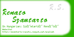 renato szamtarto business card